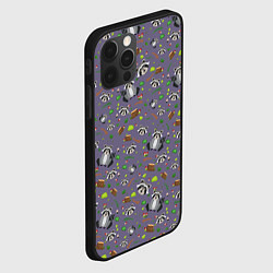 Чехол для iPhone 12 Pro Max Енотики паттерн, цвет: 3D-черный — фото 2