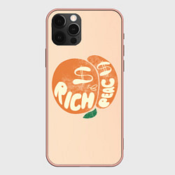Чехол для iPhone 12 Pro Max Рич пич - богатый персик, цвет: 3D-светло-розовый