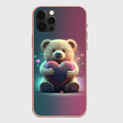Чехол для iPhone 12 Pro Max Сердечко от мишки, цвет: 3D-светло-розовый
