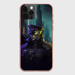 Чехол iPhone 12 Pro Max Генерал в киберпанк