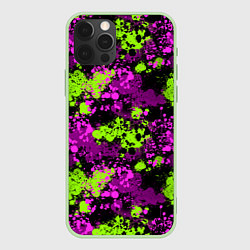 Чехол для iPhone 12 Pro Max Брызги и кляксы, цвет: 3D-салатовый