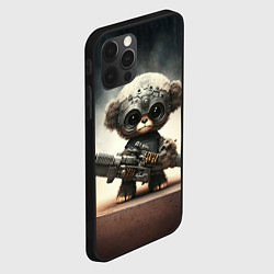 Чехол для iPhone 12 Pro Max Cute animal with a gun, цвет: 3D-черный — фото 2