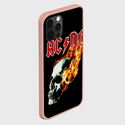 Чехол для iPhone 12 Pro Max AC DC череп, цвет: 3D-светло-розовый — фото 2