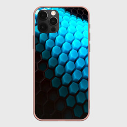 Чехол iPhone 12 Pro Max Abstraction neon blue