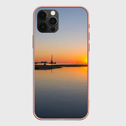 Чехол iPhone 12 Pro Max Санкт-Петербург, закат на Финском заливе