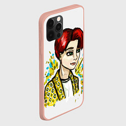 Чехол для iPhone 12 Pro Max Jungkook aidol, цвет: 3D-светло-розовый — фото 2