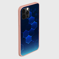 Чехол для iPhone 12 Pro Max Абстрактная сетка, цвет: 3D-светло-розовый — фото 2