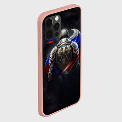 Чехол для iPhone 12 Pro Max Космические паладины России, цвет: 3D-светло-розовый — фото 2