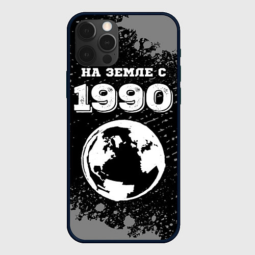 Чехол iPhone 12 Pro Max На Земле с 1990: краска на темном / 3D-Черный – фото 1
