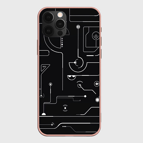 Чехол iPhone 12 Pro Max Зелёный абстрактный игровой / 3D-Светло-розовый – фото 1