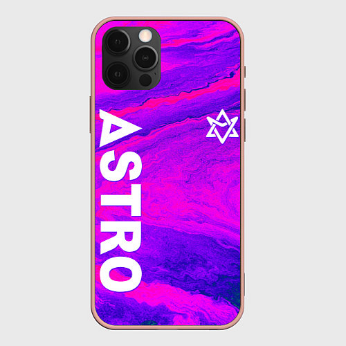 Чехол iPhone 12 Pro Max Astro neon grunge / 3D-Светло-розовый – фото 1