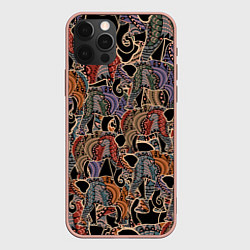 Чехол для iPhone 12 Pro Max Камуфляж из слона, цвет: 3D-светло-розовый