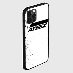 Чехол для iPhone 12 Pro Max Ateez black and white, цвет: 3D-черный — фото 2