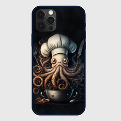 Чехол для iPhone 12 Pro Max Осьминог-повар, цвет: 3D-черный