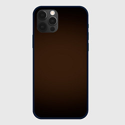 Чехол для iPhone 12 Pro Max Фон оттенка шоколад и черная виньетка, цвет: 3D-черный