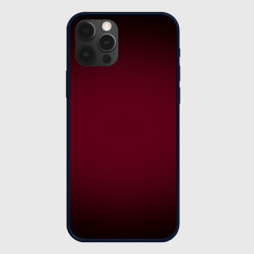 Чехол iPhone 12 Pro Max Марсала темная, градиент / 3D-Черный – фото 1
