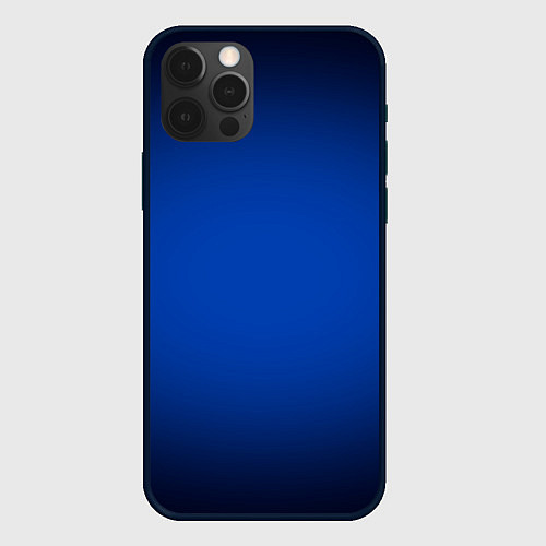 Чехол iPhone 12 Pro Max Кобальтовый градиент / 3D-Черный – фото 1