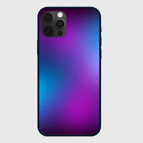 Чехол iPhone 12 Pro Max НЕОНОВЫЙ ГРАДИЕНТ / 3D-Черный – фото 1