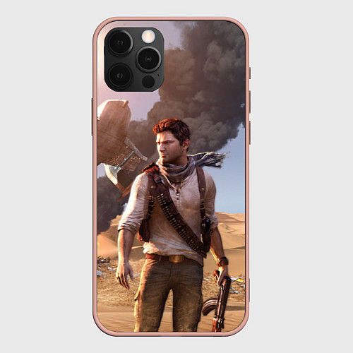 Чехол iPhone 12 Pro Max Uncharted 3 / 3D-Светло-розовый – фото 1