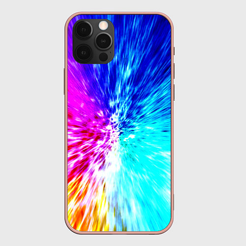 Чехол iPhone 12 Pro Max Всплеск ярких красок / 3D-Светло-розовый – фото 1