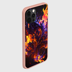 Чехол для iPhone 12 Pro Max Текстура огня, цвет: 3D-светло-розовый — фото 2