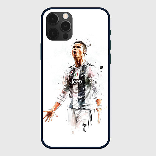 Чехол iPhone 12 Pro Max CR 7 Juventus / 3D-Черный – фото 1