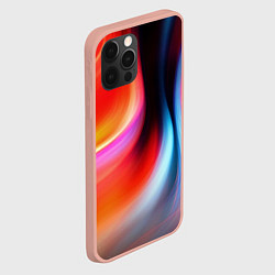 Чехол для iPhone 12 Pro Max Радужные волны, цвет: 3D-светло-розовый — фото 2