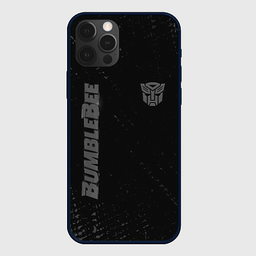 Чехол iPhone 12 Pro Max Bumblebee Бамблби темный / 3D-Черный – фото 1