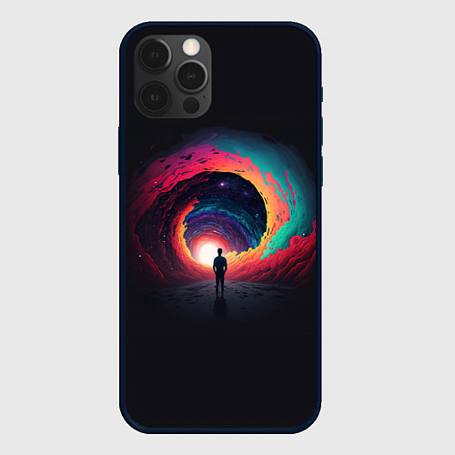 Чехол iPhone 12 Pro Max На пути к новым мирам / 3D-Черный – фото 1