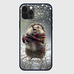 Чехол для iPhone 12 Pro Max Радостный ежик, цвет: 3D-черный