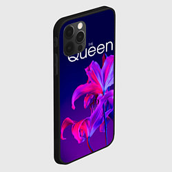 Чехол для iPhone 12 Pro Max The Queen Королева и цветы, цвет: 3D-черный — фото 2