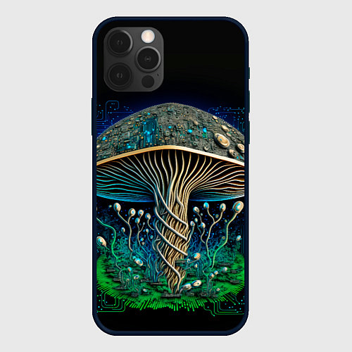Чехол iPhone 12 Pro Max Техногриб / 3D-Черный – фото 1