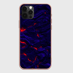 Чехол для iPhone 12 Pro Max Абстракция -лава, цвет: 3D-светло-розовый