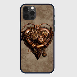 Чехол для iPhone 12 Pro Max Стимпанк сердце, цвет: 3D-черный