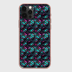 Чехол для iPhone 12 Pro Max Неоновая кольчуга, цвет: 3D-светло-розовый