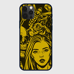 Чехол для iPhone 12 Pro Max Chicano style, цвет: 3D-черный