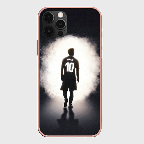 Чехол iPhone 12 Pro Max Leo Messi 10 / 3D-Светло-розовый – фото 1