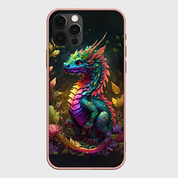 Чехол iPhone 12 Pro Max Разноцветный дракончик в лесу