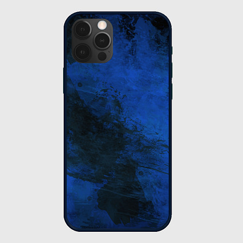 Чехол iPhone 12 Pro Max Синий дым / 3D-Черный – фото 1