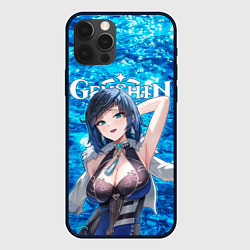 Чехол для iPhone 12 Pro Max Е Лань на фоне воды, цвет: 3D-черный