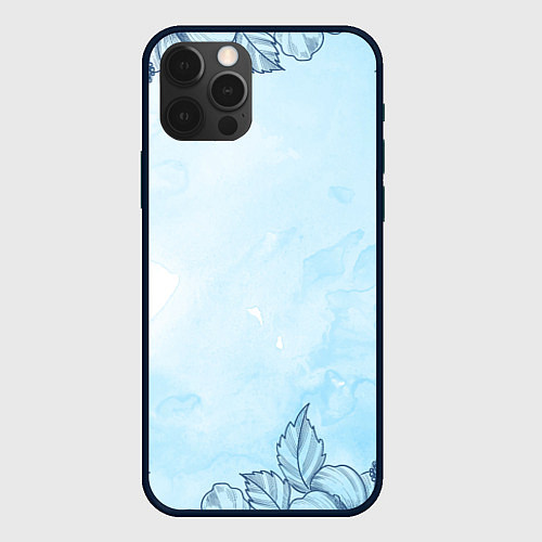 Чехол iPhone 12 Pro Max Морозные узоры / 3D-Черный – фото 1