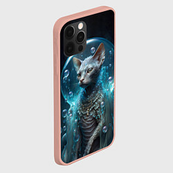 Чехол для iPhone 12 Pro Max Кот в пузыре, цвет: 3D-светло-розовый — фото 2