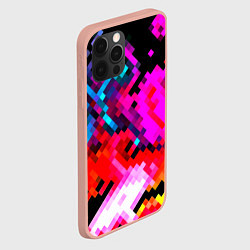 Чехол для iPhone 12 Pro Max Pixel neon mosaic, цвет: 3D-светло-розовый — фото 2
