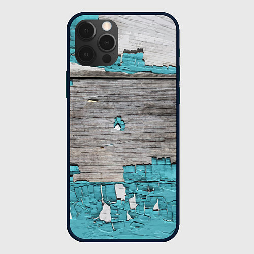Чехол iPhone 12 Pro Max Текстура облупившейся краски - авангард / 3D-Черный – фото 1