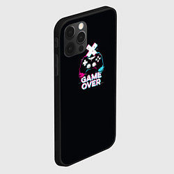 Чехол для iPhone 12 Pro Max Надпись game over, цвет: 3D-черный — фото 2