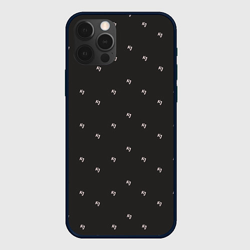 Чехол iPhone 12 Pro Max Бренд KJ - зигзагом / 3D-Черный – фото 1