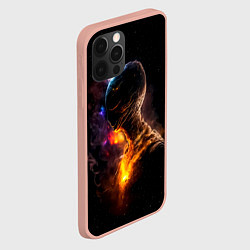 Чехол для iPhone 12 Pro Max Инопланетянин в космическом пространстве, цвет: 3D-светло-розовый — фото 2