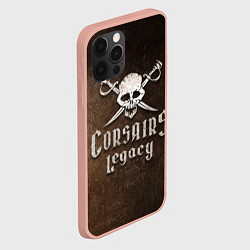 Чехол для iPhone 12 Pro Max Corsairs Legacy Весёлый Роджер, цвет: 3D-светло-розовый — фото 2