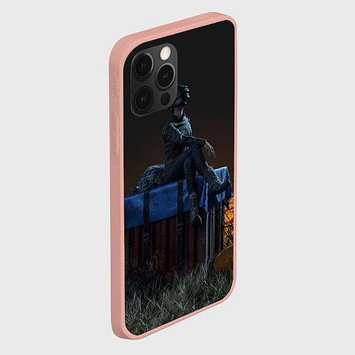 Чехол iPhone 12 Pro Max PUBG drop / 3D-Светло-розовый – фото 2