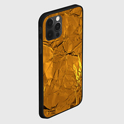 Чехол для iPhone 12 Pro Max Золотое стекло, цвет: 3D-черный — фото 2